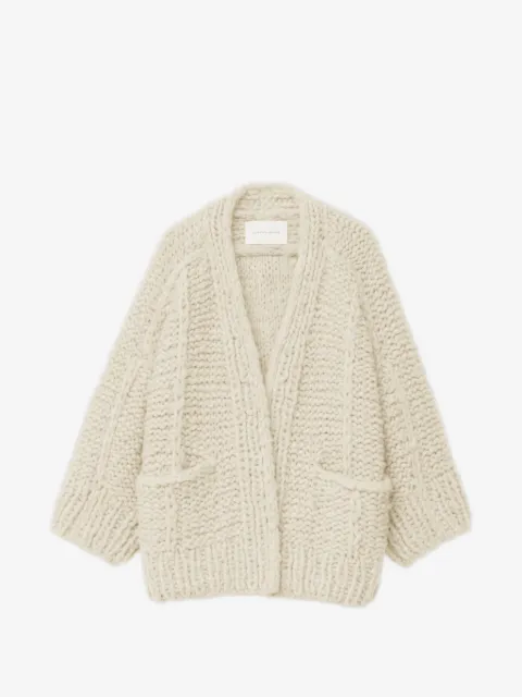 Iris Von Arnim cardigan Junia en maille torsadée