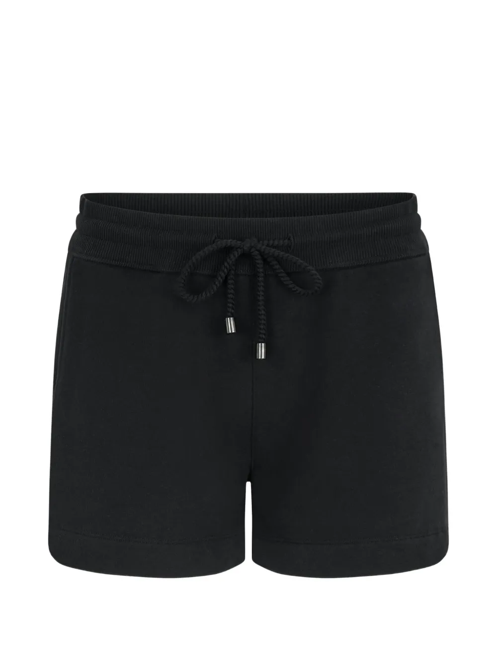 Juvia Marcy Drawstring Slit Shorts In Black