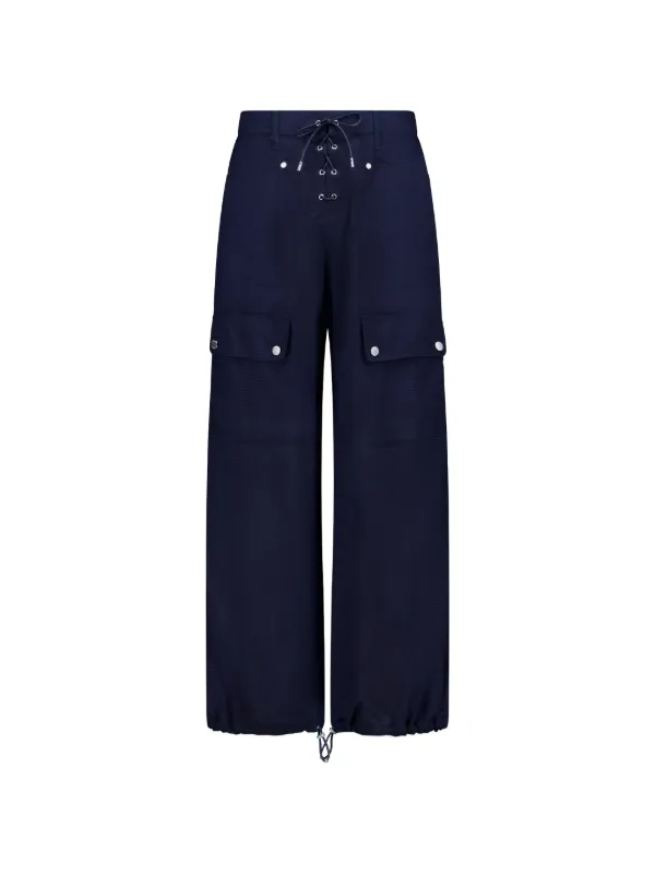 Ralph Lauren Collection Briella Drawstring Trousers in Blue