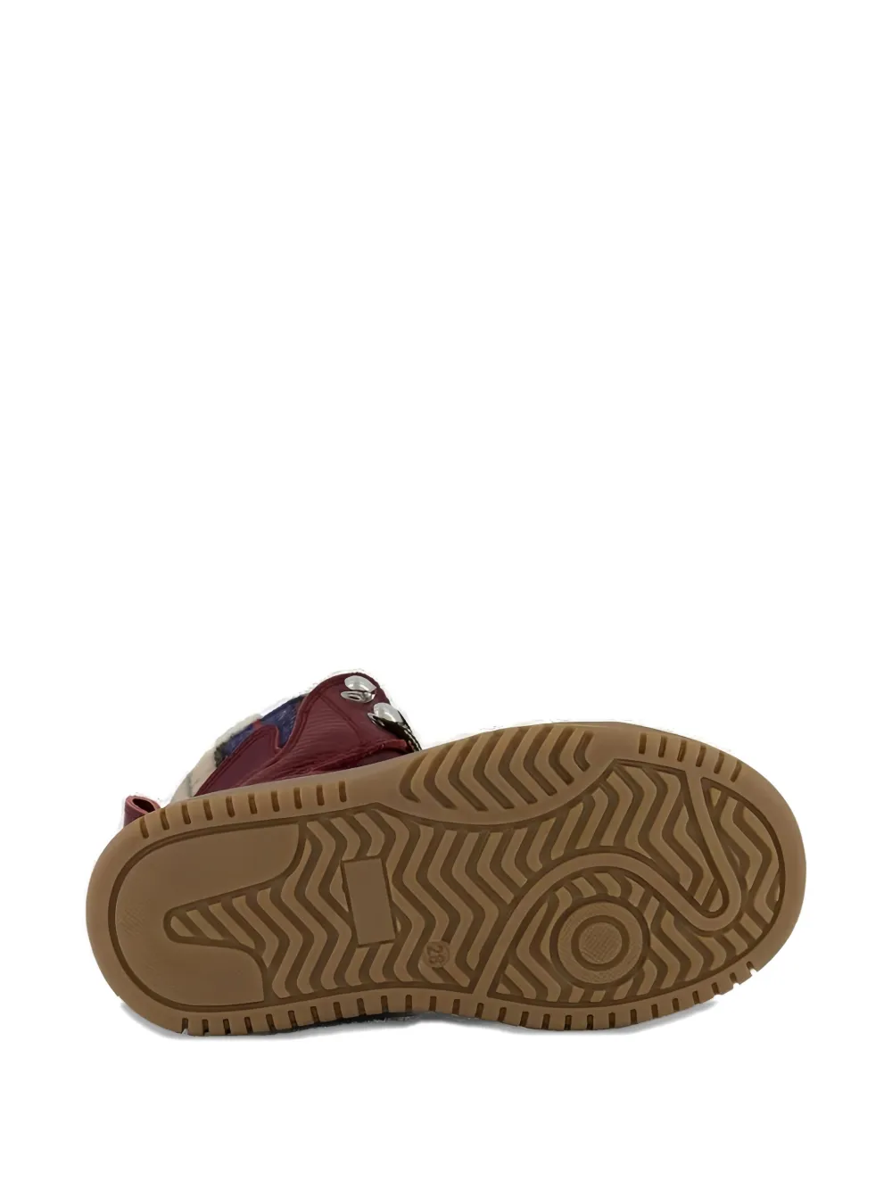 DSQUARED2 KIDS check-panel ankle boots Rood