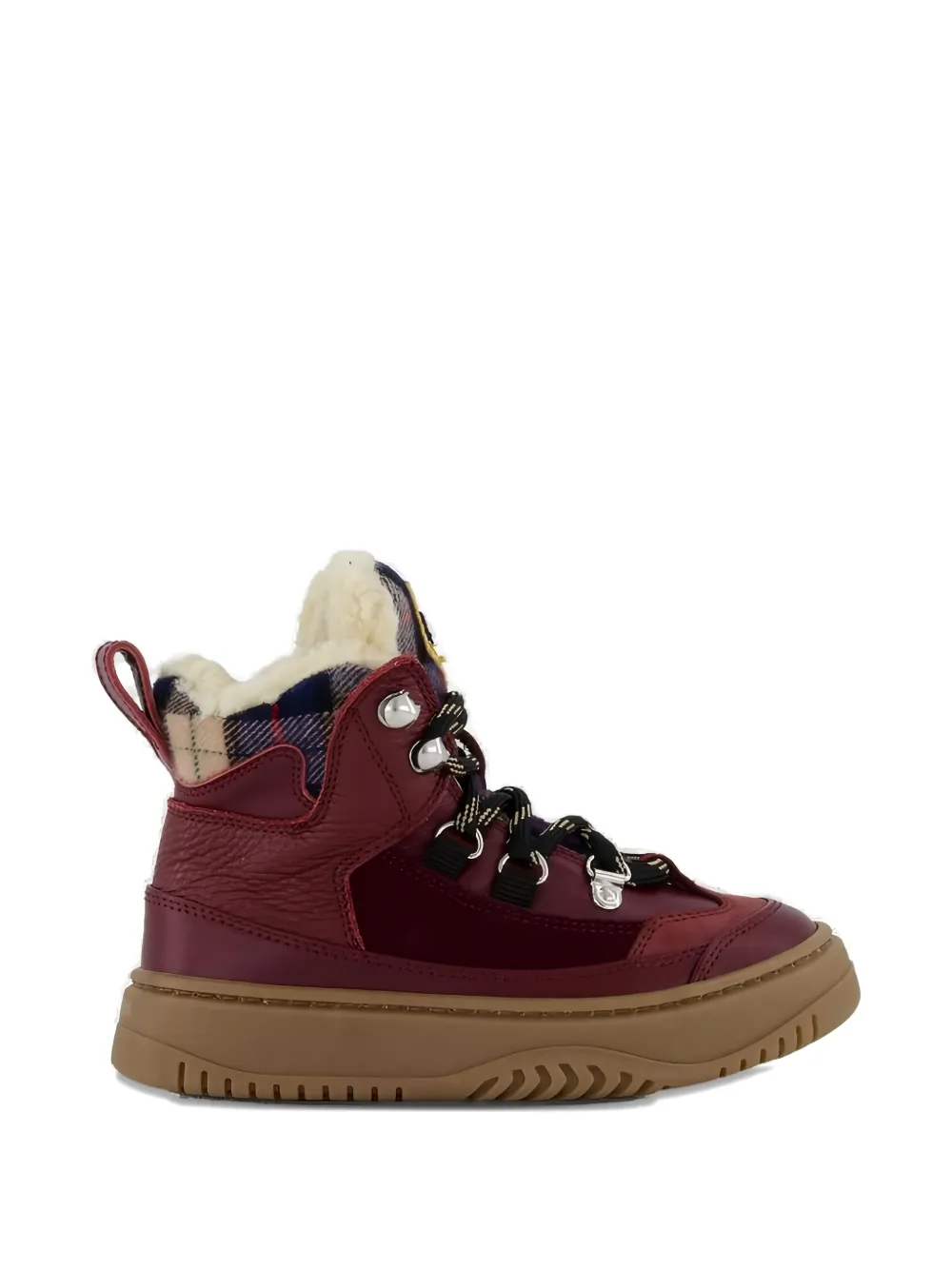 DSQUARED2 KIDS check-panel ankle boots Rood