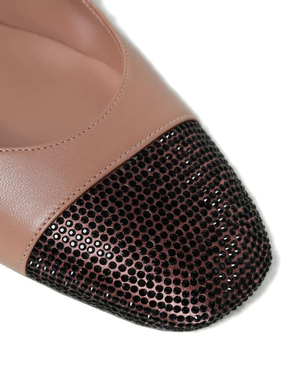 René Caovilla Slingback pumps verfraaid met stras Beige