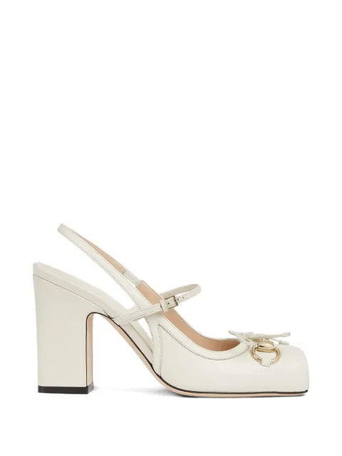 Gucci horsebit strap leather pumps