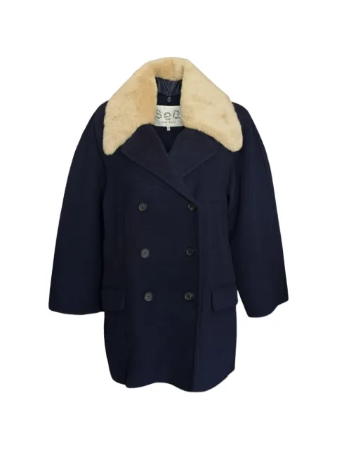 Sea double-breasted coat