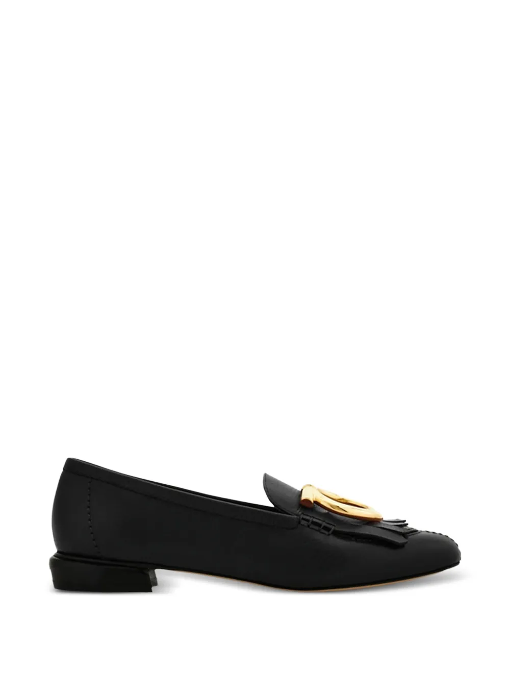 Ferragamo Silvy Gancio loafers met franje Zwart
