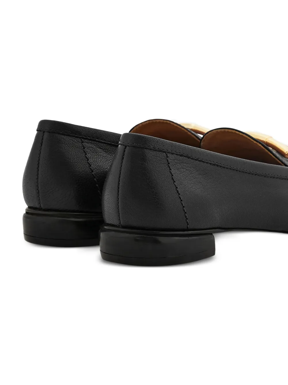 Ferragamo Silvy Gancio loafers met franje Zwart