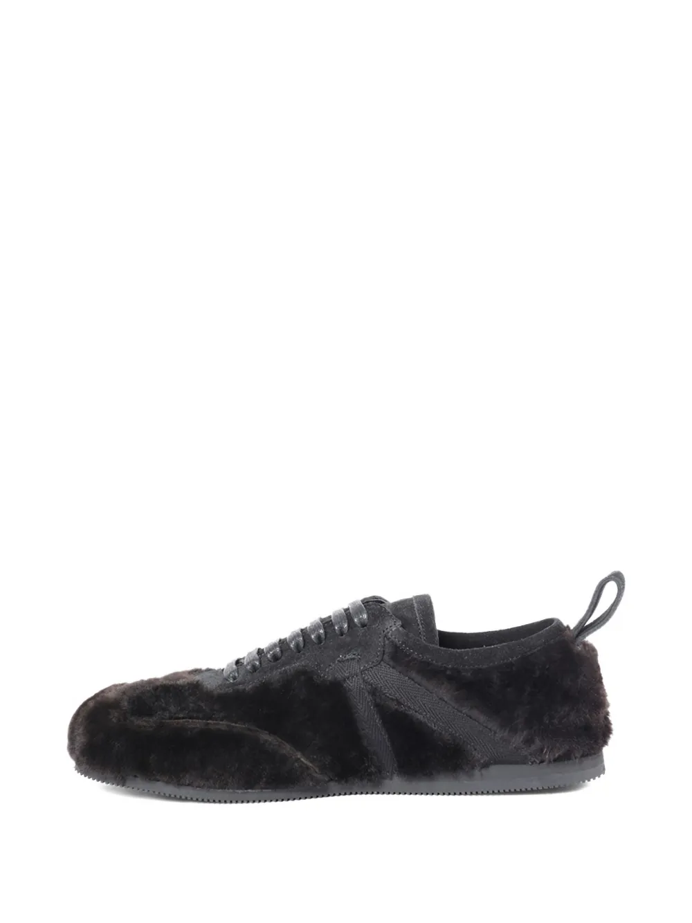 Ann Demeulemeester shorn shearling sneakers Zwart