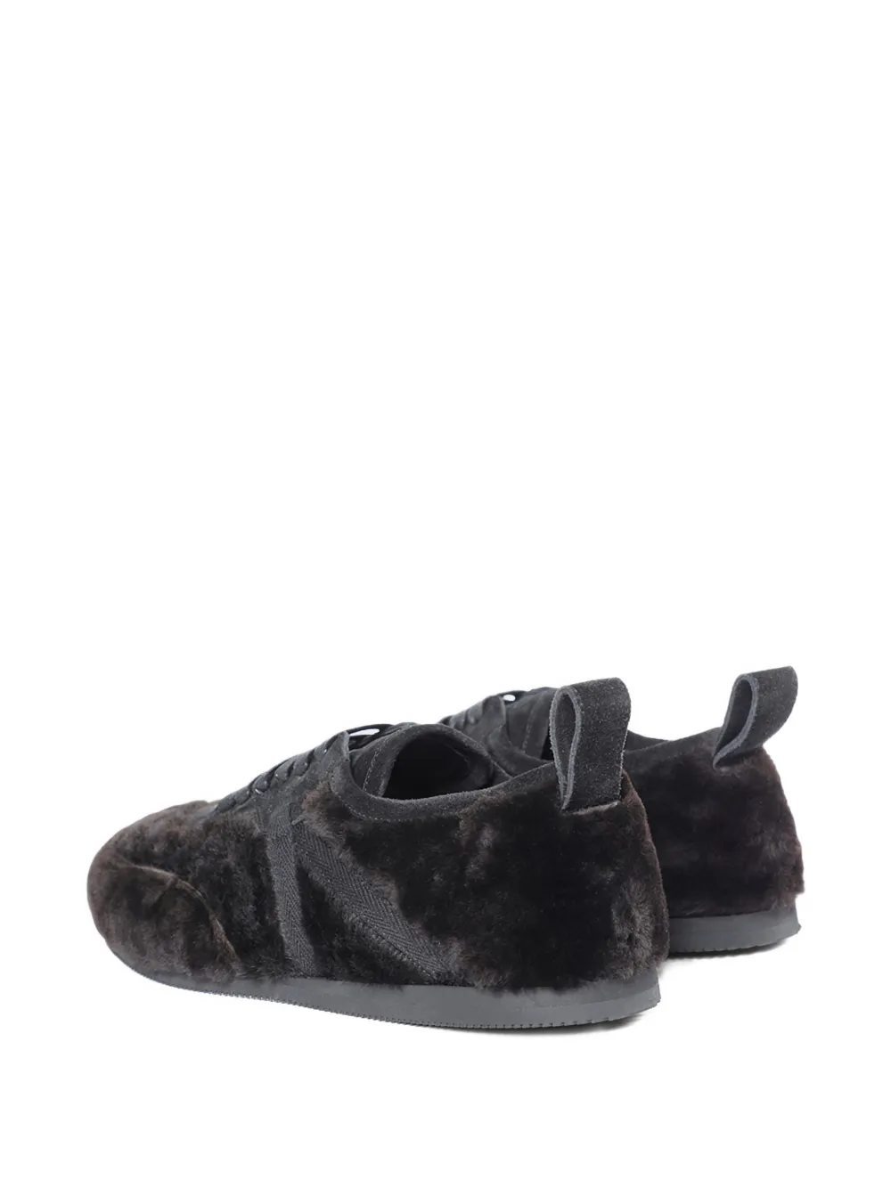 Ann Demeulemeester shorn shearling sneakers Zwart
