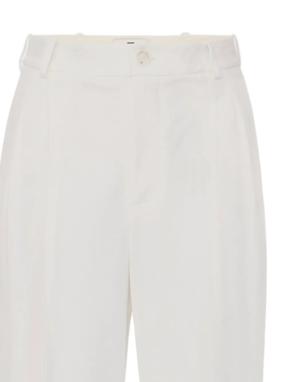 Elisabetta Franchi Gabardine broek met plooien Wit