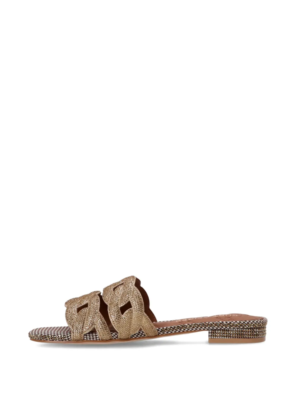 Kurt Geiger London Sandalen met kristallen ketting Goud