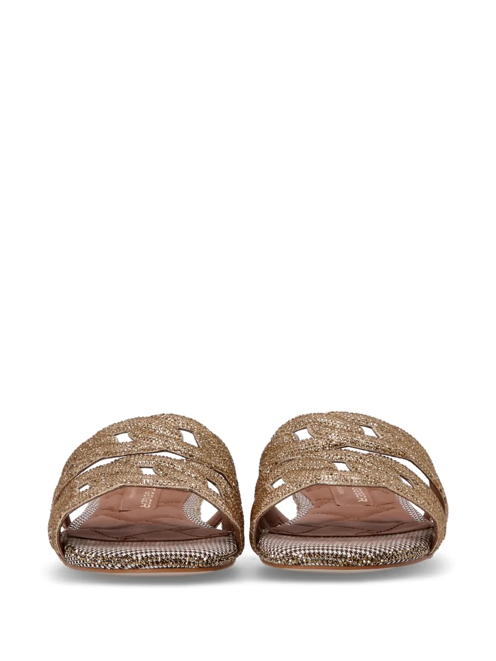 Kurt Geiger London Sandalen met kristallen ketting Goud