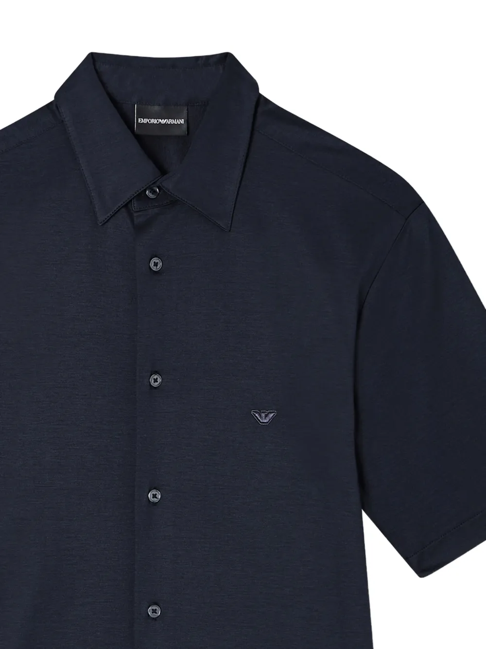 Emporio Armani Overhemd met korte mouwen Blauw