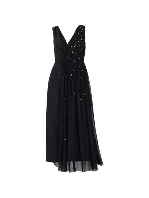 Mantu V-neck embellished midi dress