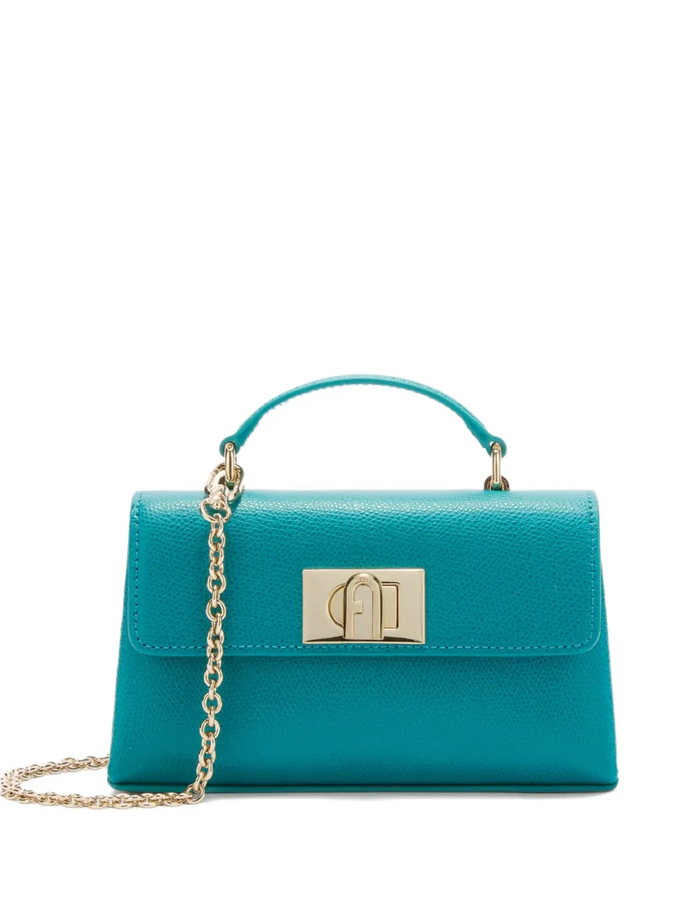 Furla grained printed mini bag - Blu