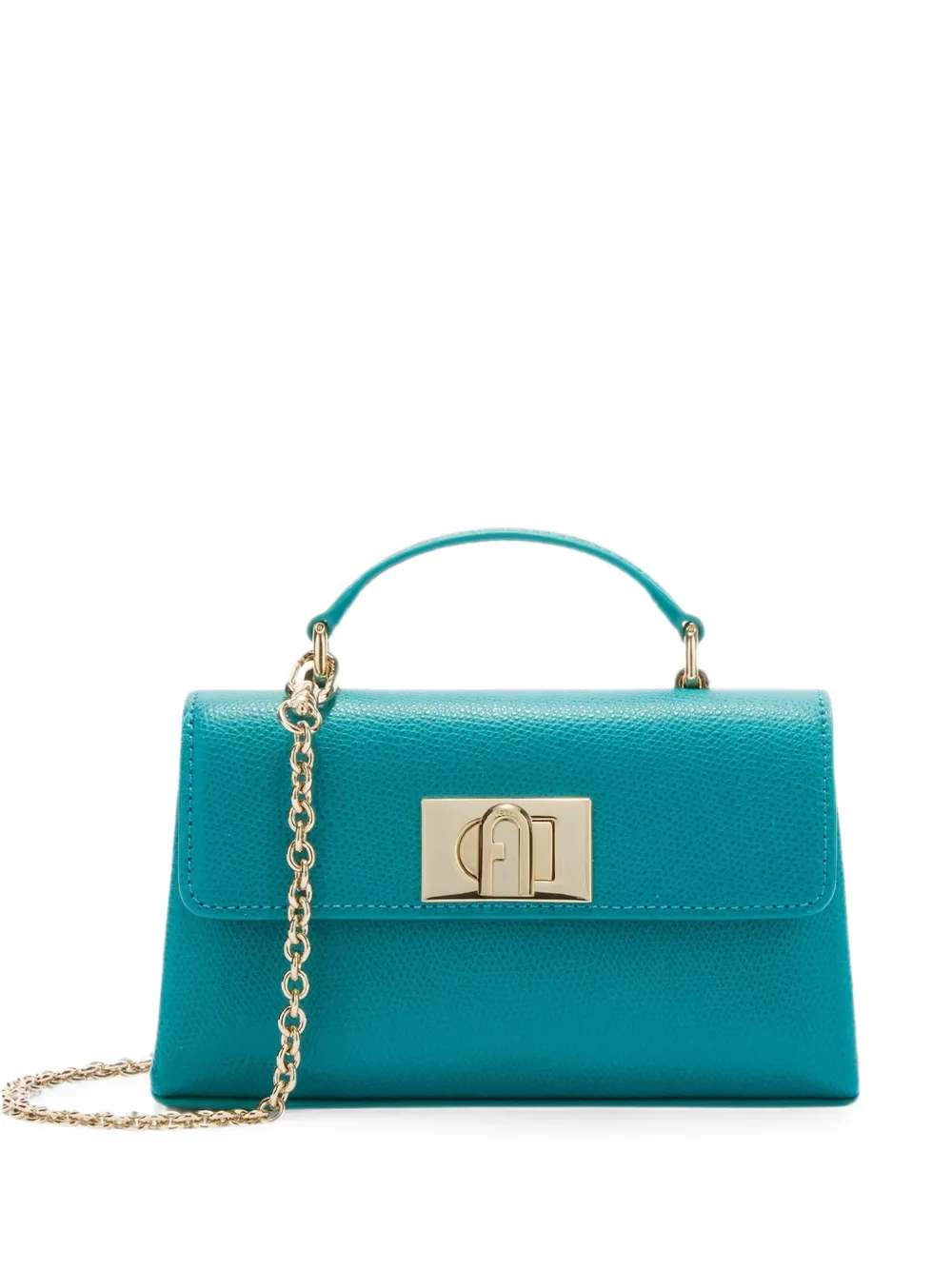 Furla Mini-tas met print en textuur Blauw
