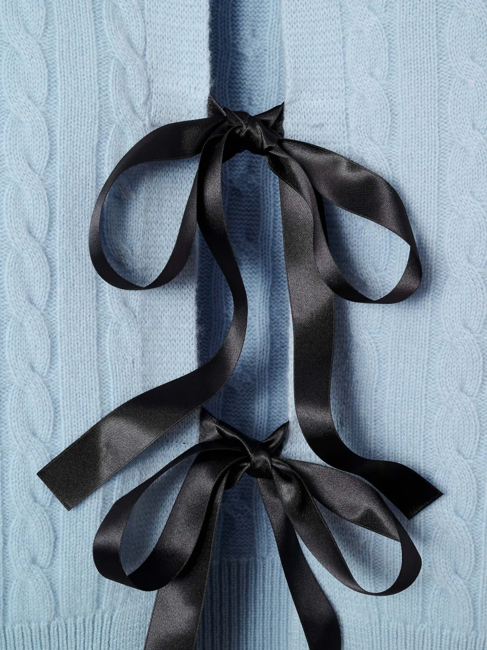 Marc Jacobs Open Back Cableknit Bow Sweater - Blue 