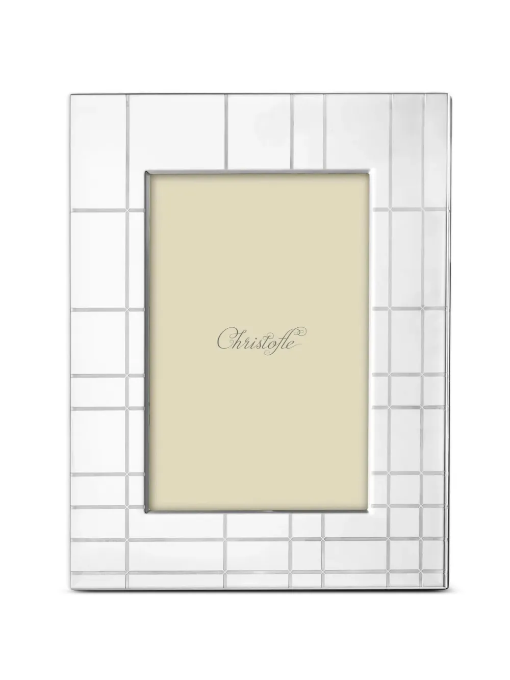 Christofle Graphik engraved picture frame - Argento
