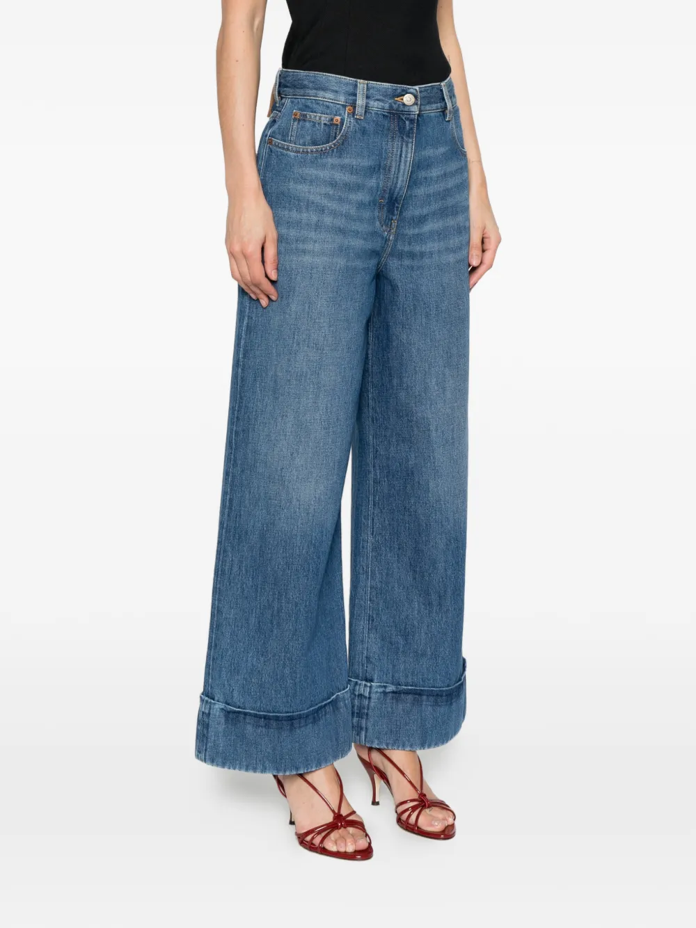  Valentino Garavani Cuffed Jeans - Blue 