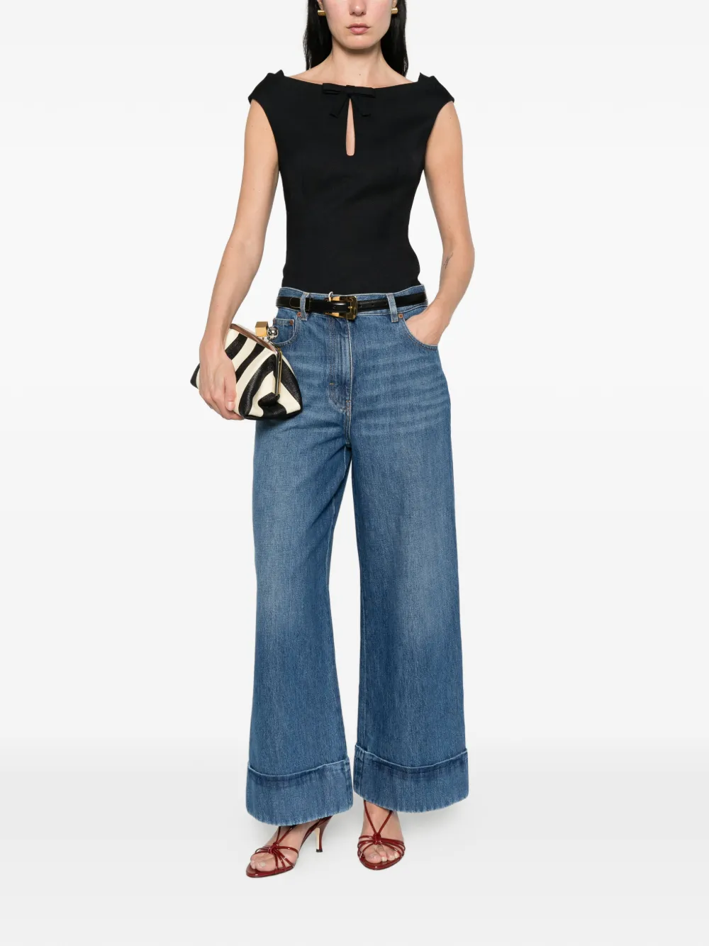  Valentino Garavani Cuffed Jeans - Blue 