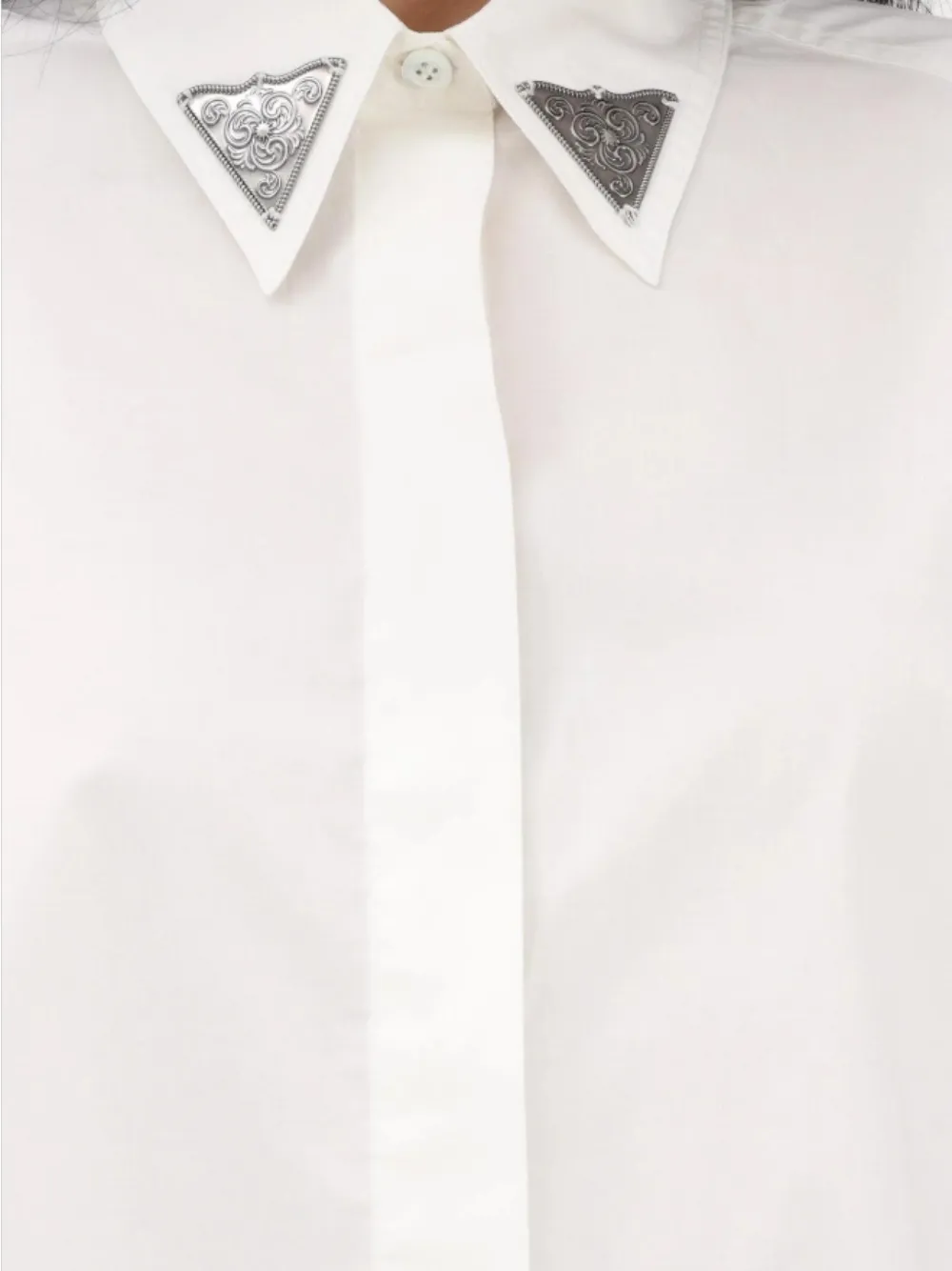PINKO Blouse met verfraaide kraag Wit