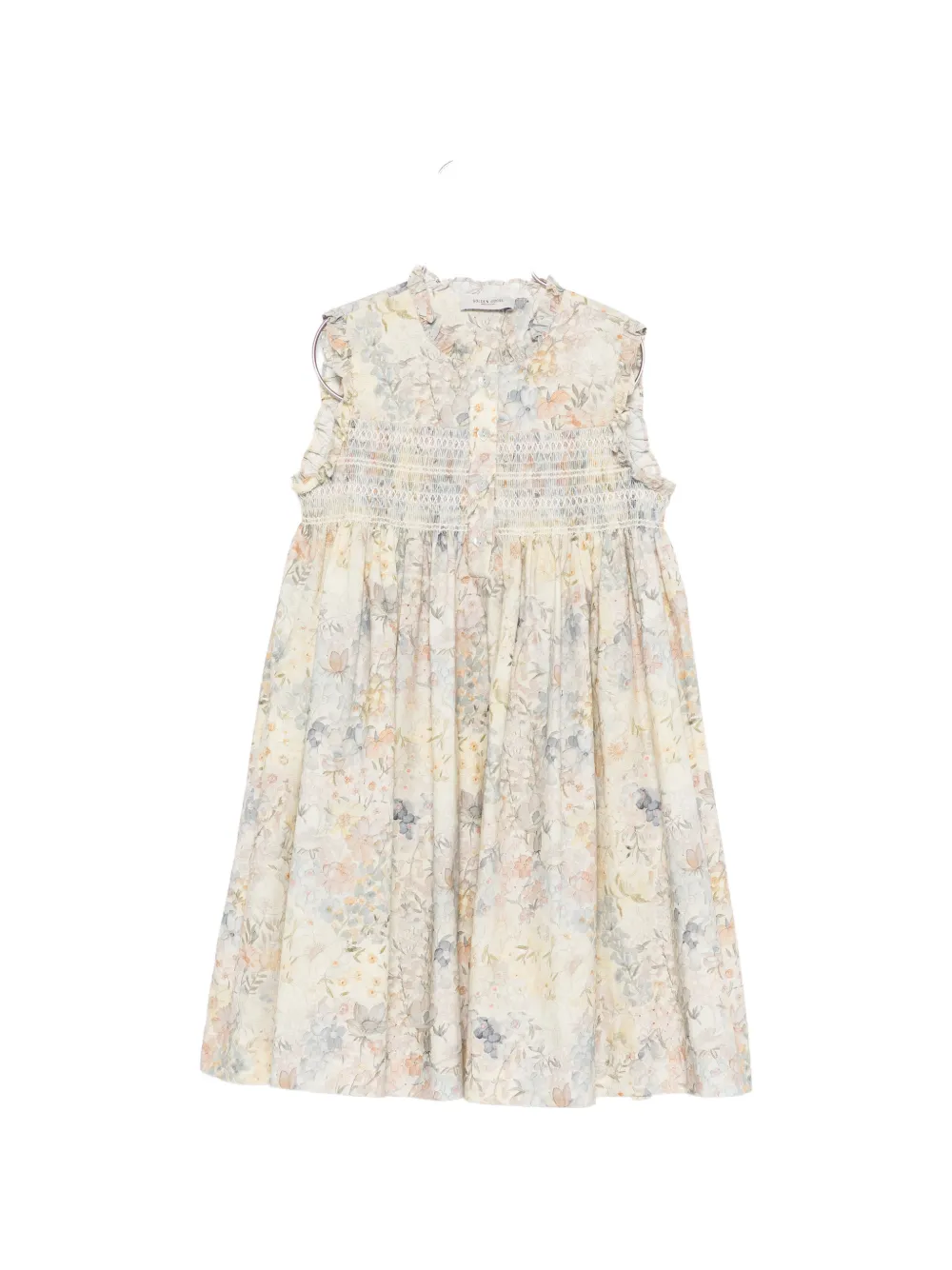 Golden Goose Kids ruffled floral playsuit - Toni neutri
