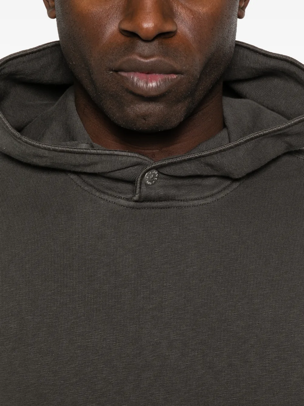 Stone Island Hoodie met knoop met oud effect Grijs