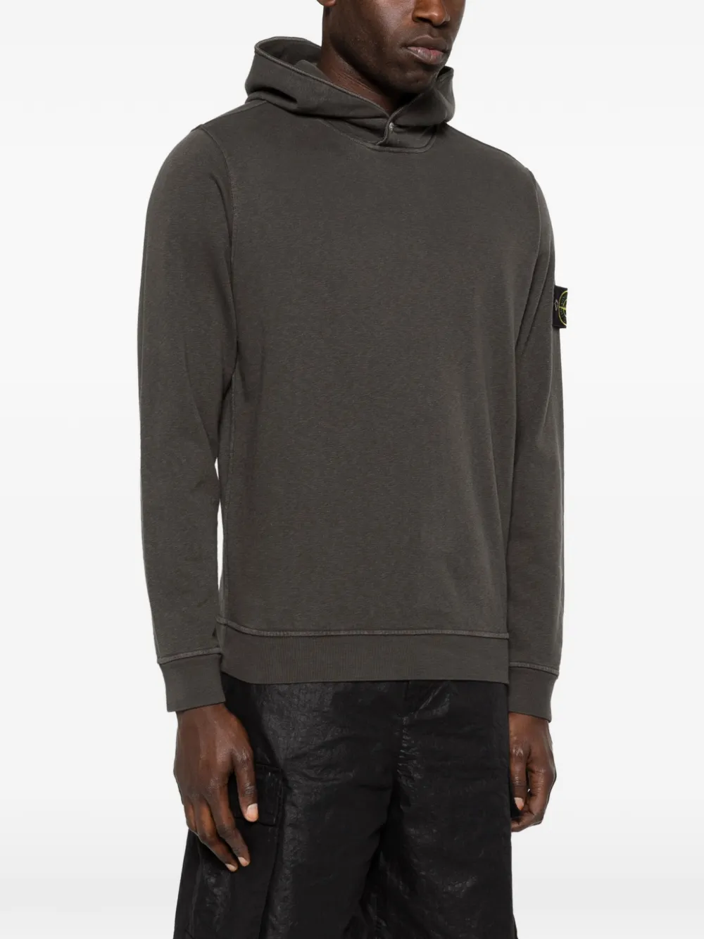  Stone Island Button Hoodie - Grey 
