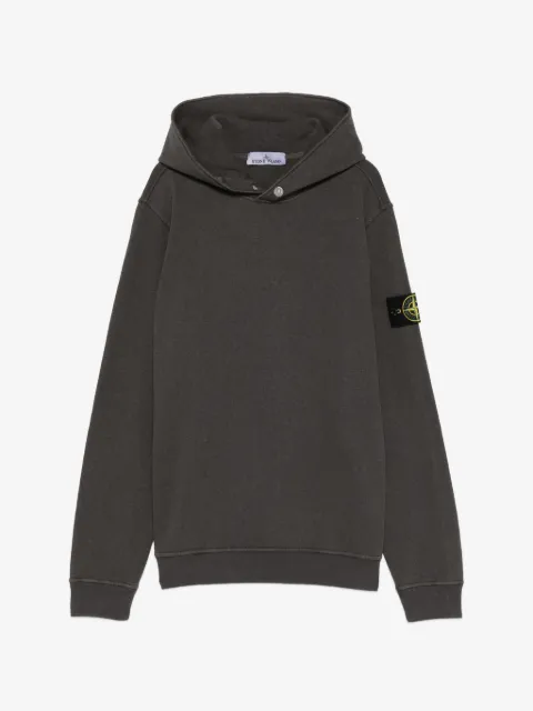 Stone Island old effect button hoodie