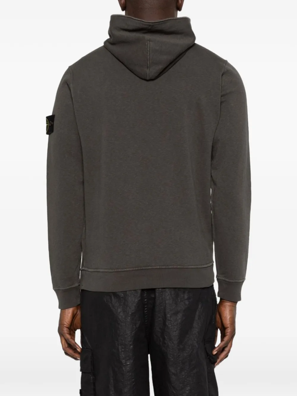 Stone Island Fleece sweater met capuchon Grijs