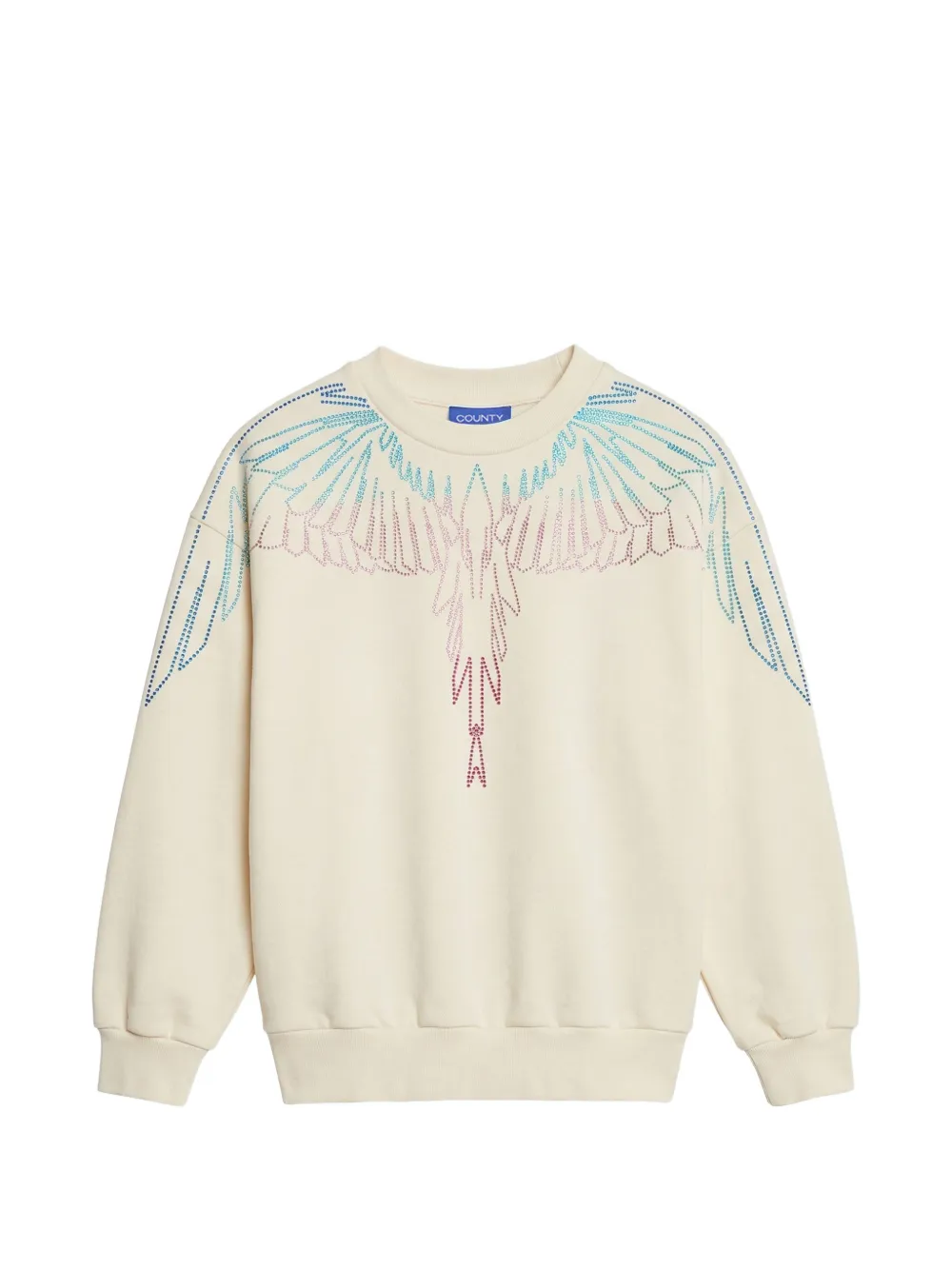 COUNTY OF MILAN embellished sweatshirt - Neutrals
