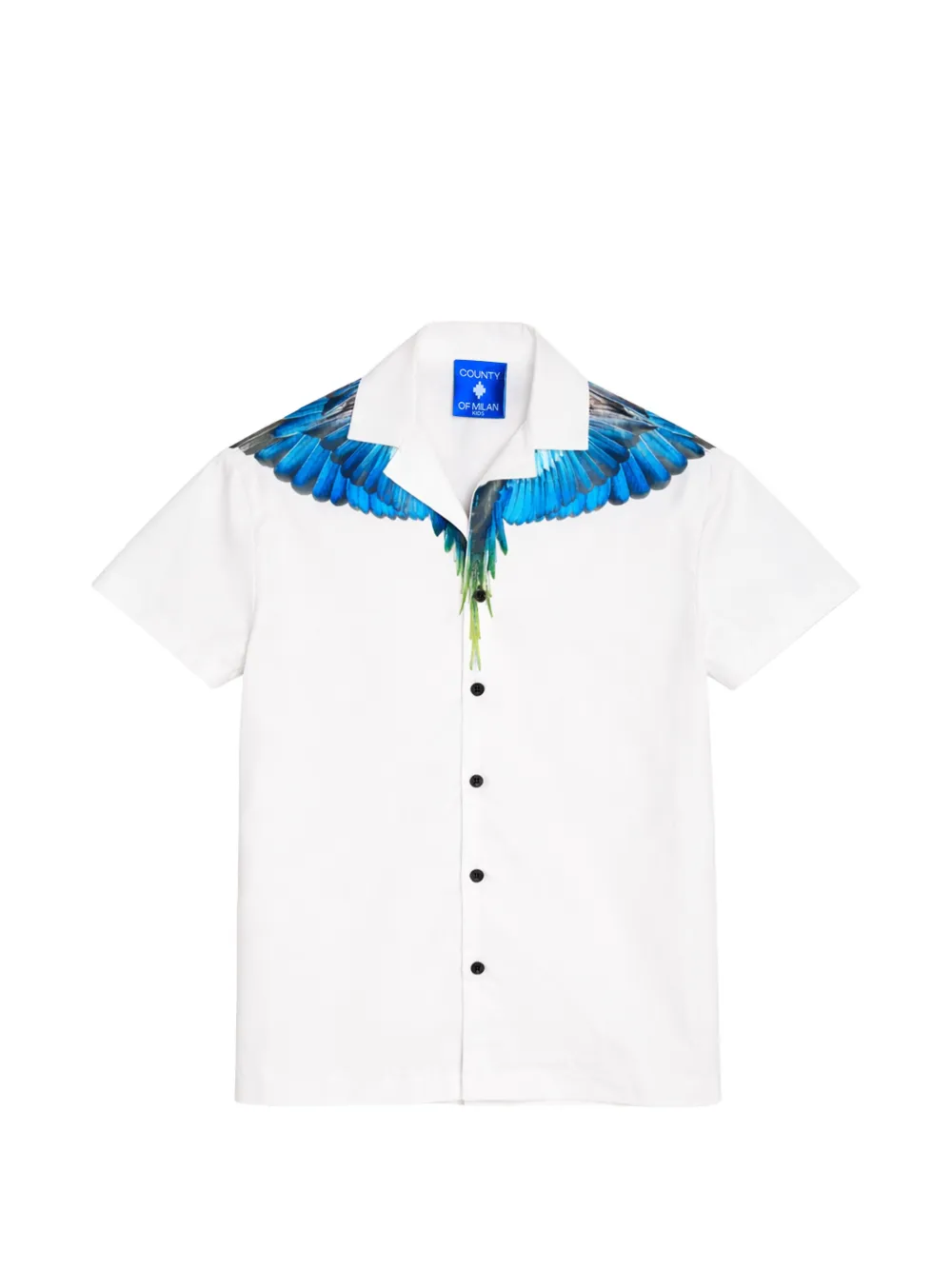 COUNTY OF MILAN Hemd mit Print - Weiß