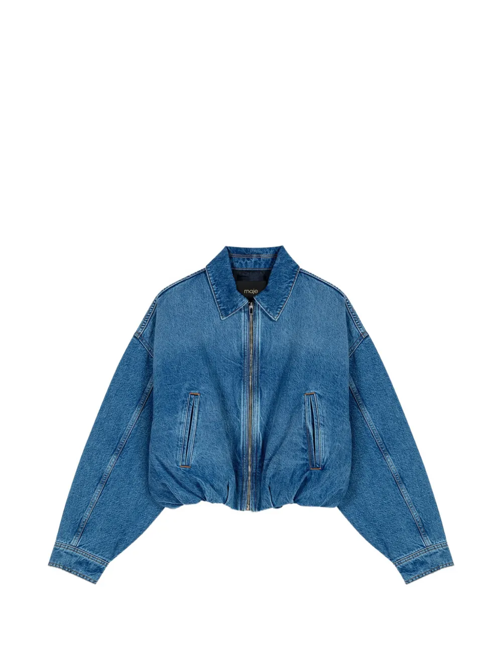 Maje zip-up denim jacket - Blu