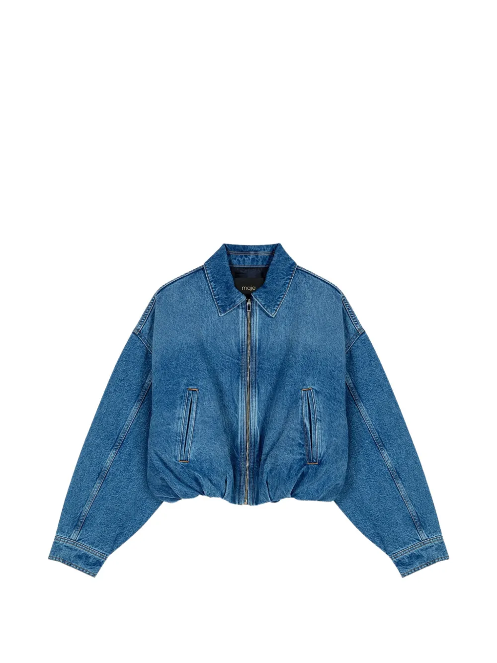 Maje zip-up denim jacket - Blu