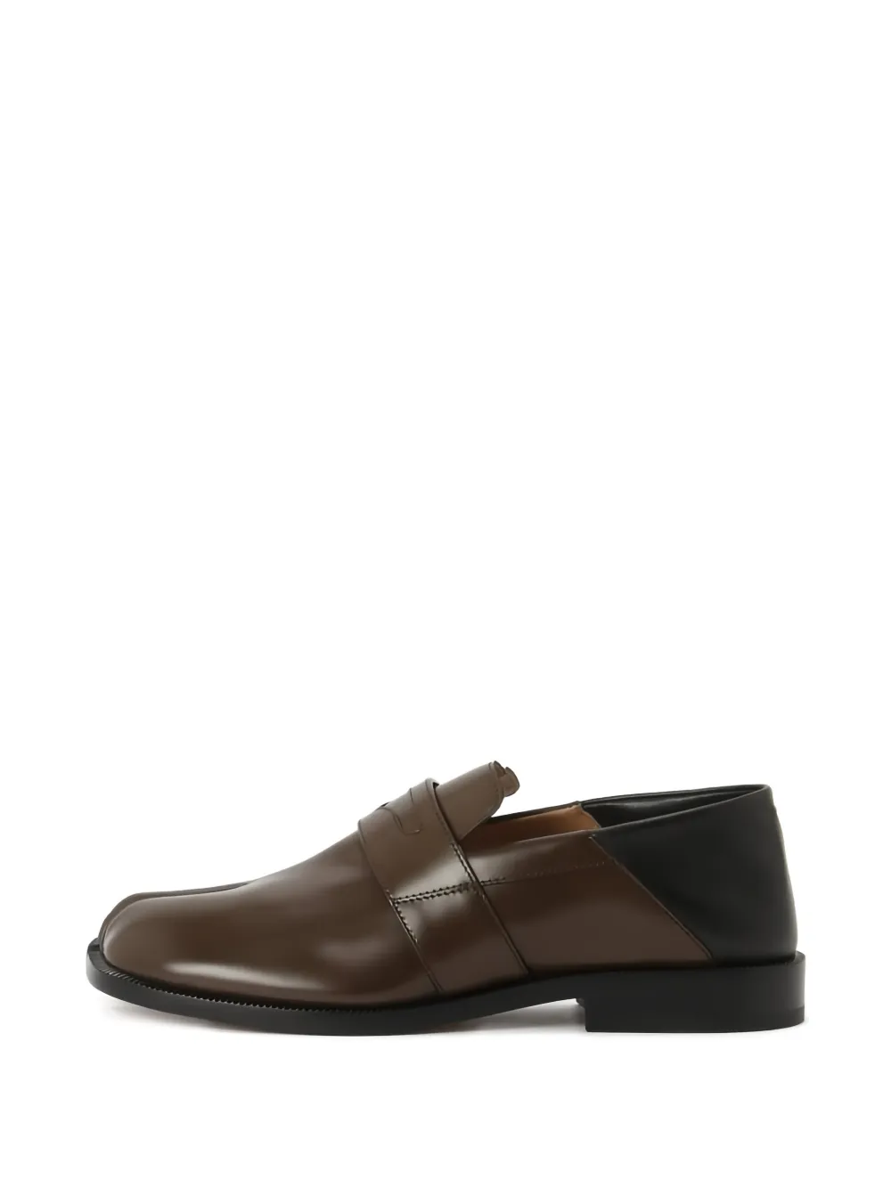 Maison Margiela Tabi leather loafers Bruin