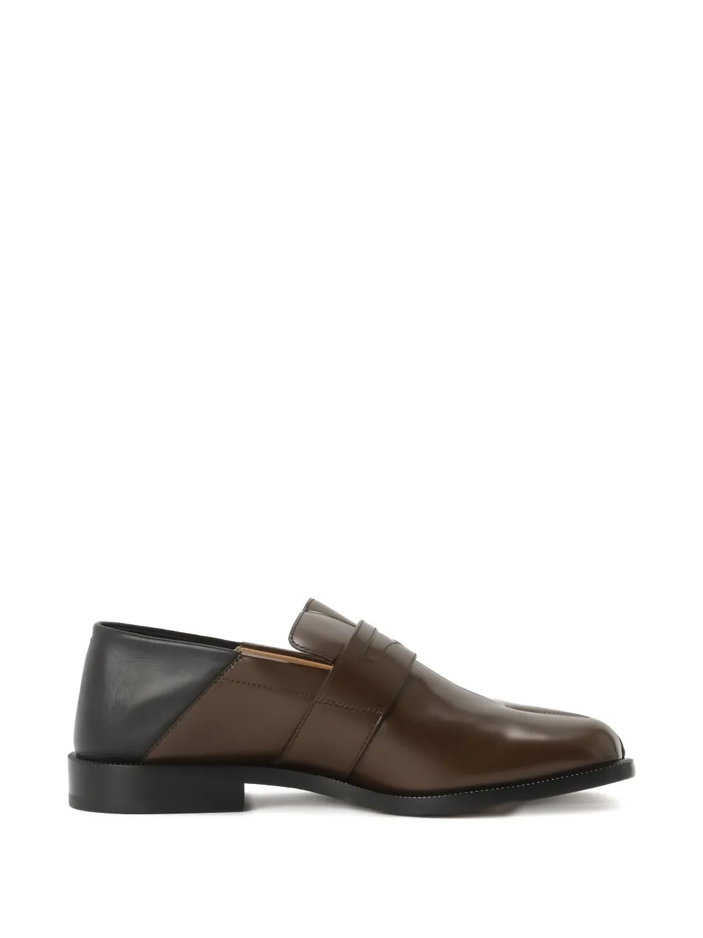 Maison Margiela Tabi leather loafers - Marrone
