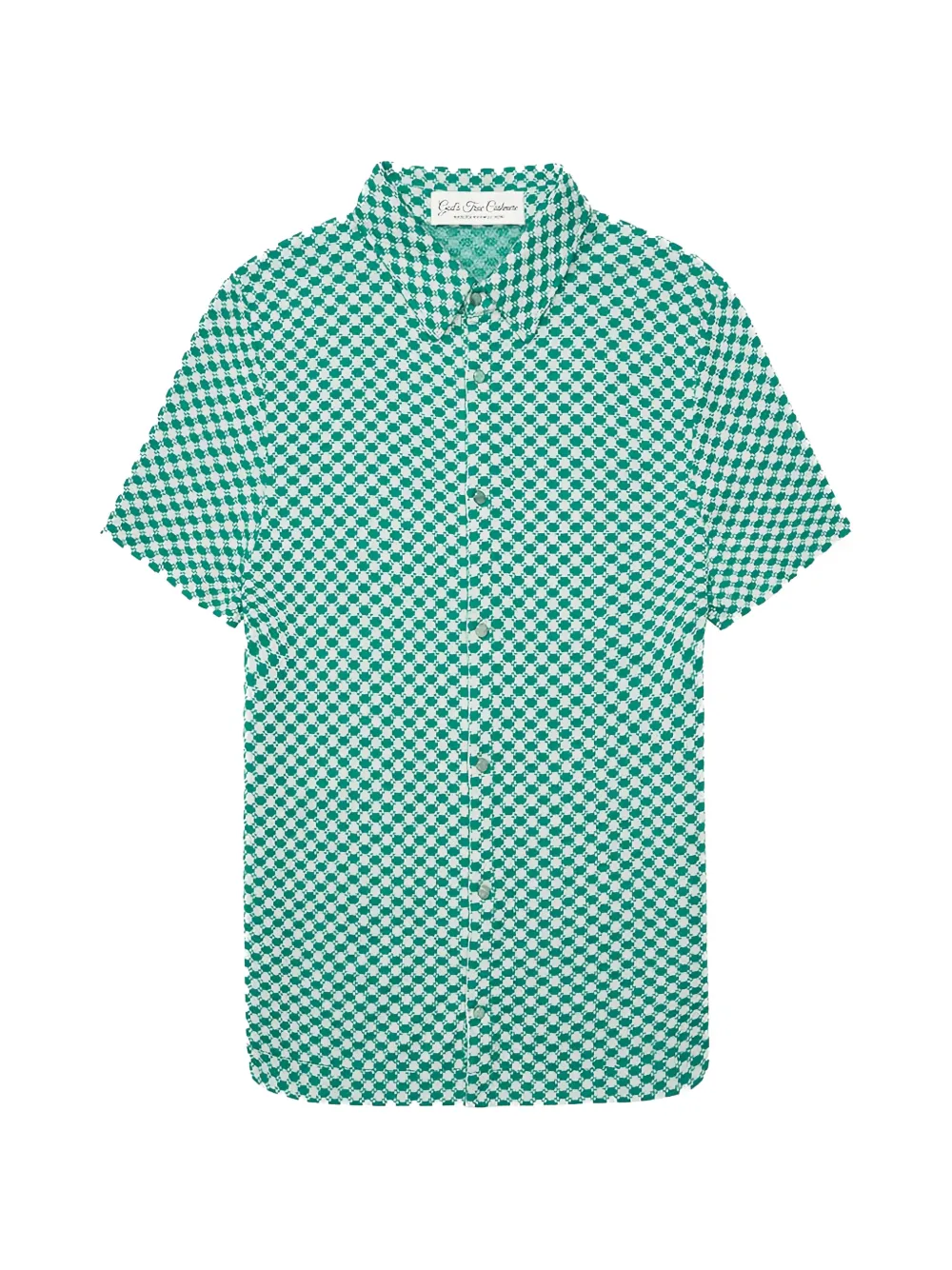 GOD'S TRUE CASHMERE short-sleeve buttoned shirt - Verde