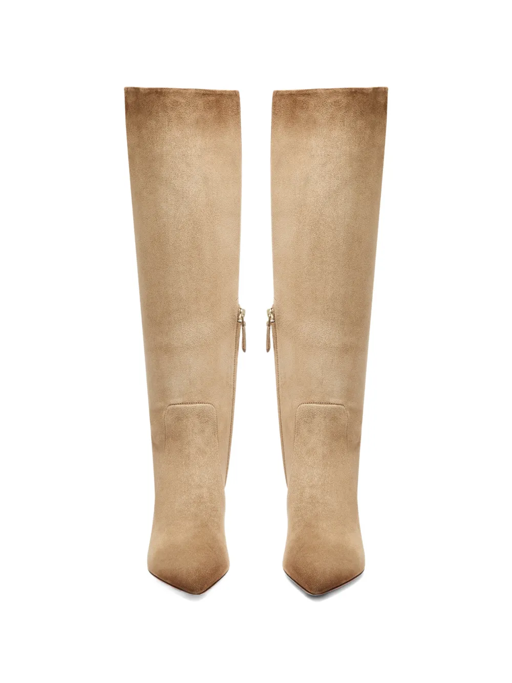 Santoni Viola suède laarzen met puntige neus Beige