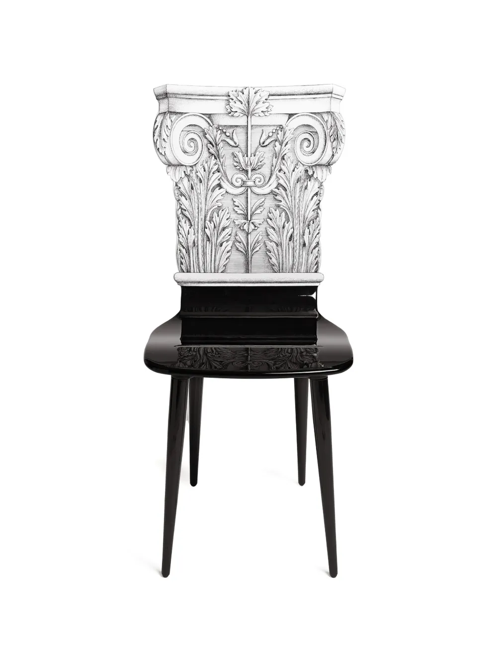 Fornasetti Sedia Capitello Corinzio - Nero