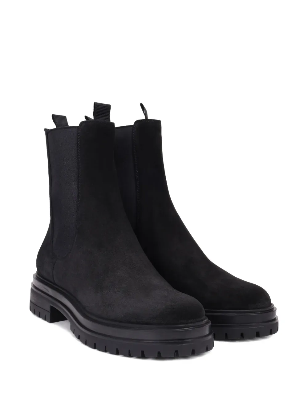 Gianvito Rossi Suède Chelsea laarzen Zwart