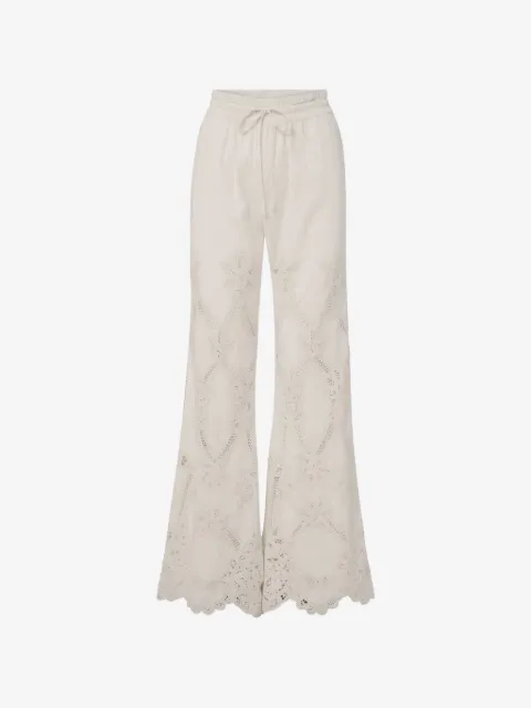 Veronica Beard Daisy eyelet trousers
