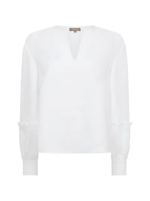 N.Peal Sienna ruffled linen blouse