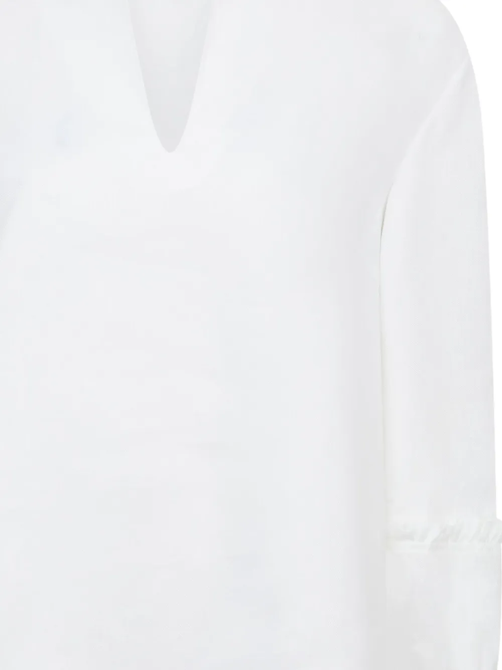  N.peal Sienna Ruffled Linen Blouse - White 