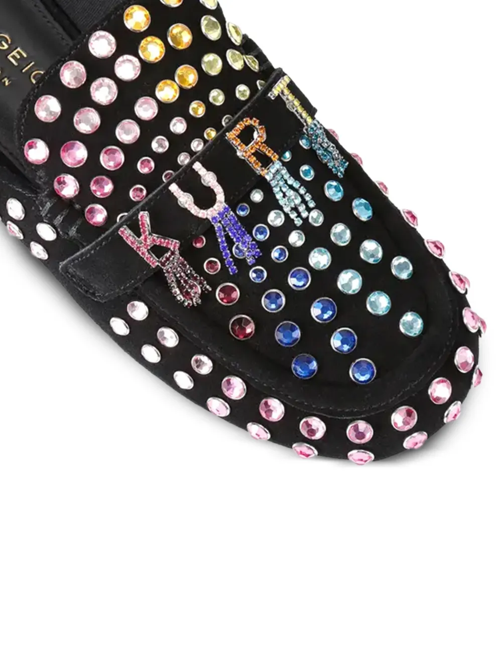Kurt Geiger London Muiltjes met kristallen Zwart