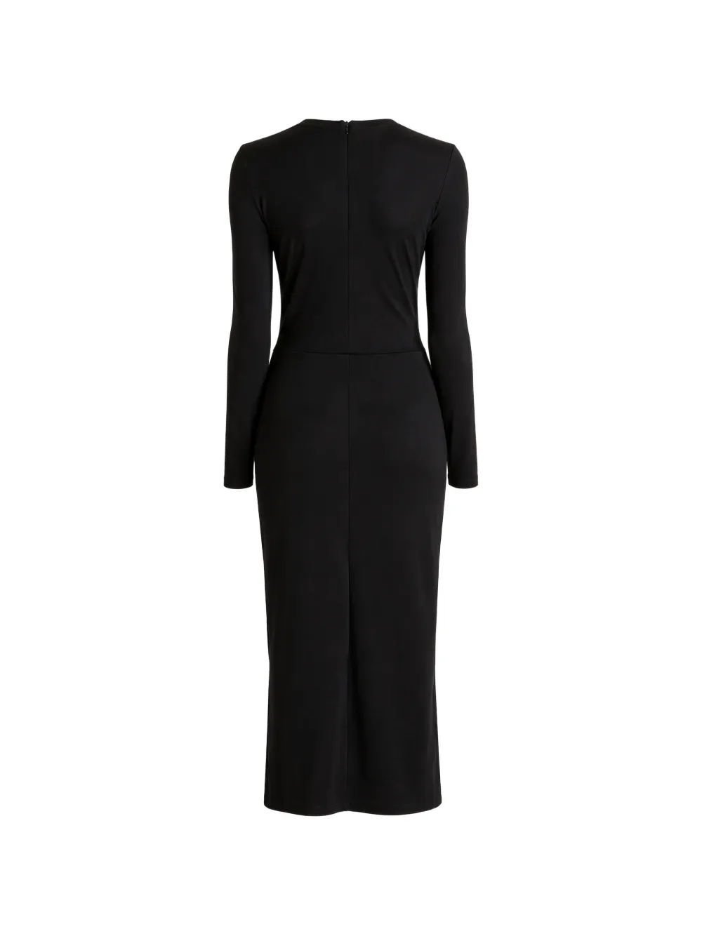  Vince Side Drape Midi Dress - Black 