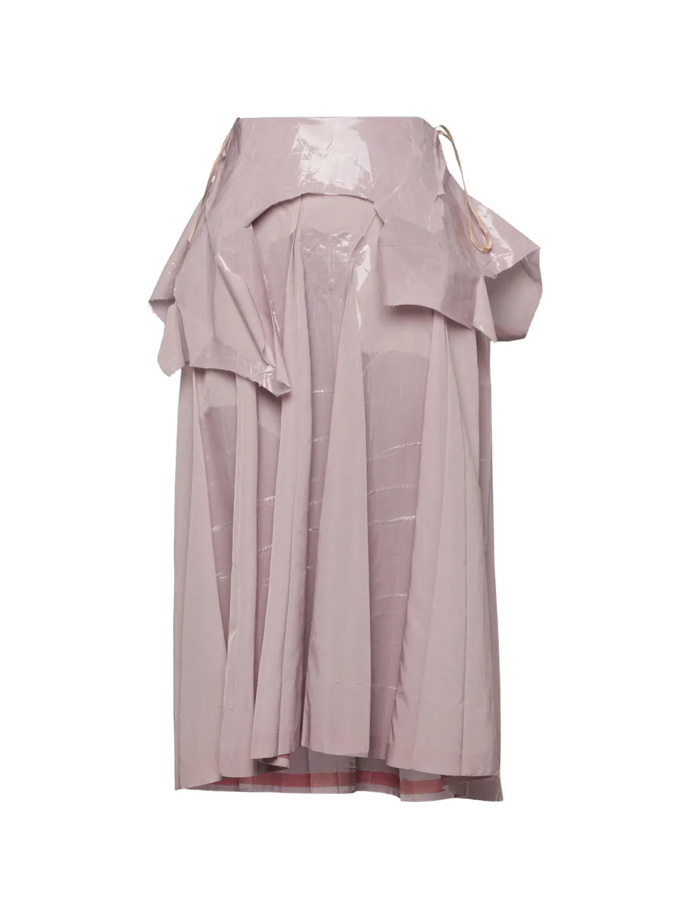 Maison Margiela ruffled laminated midi skirt - Rosa