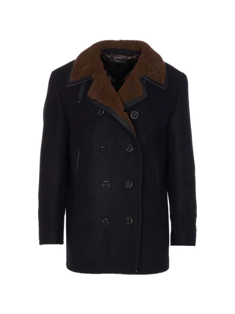 TOM FORD shearling-collar coat