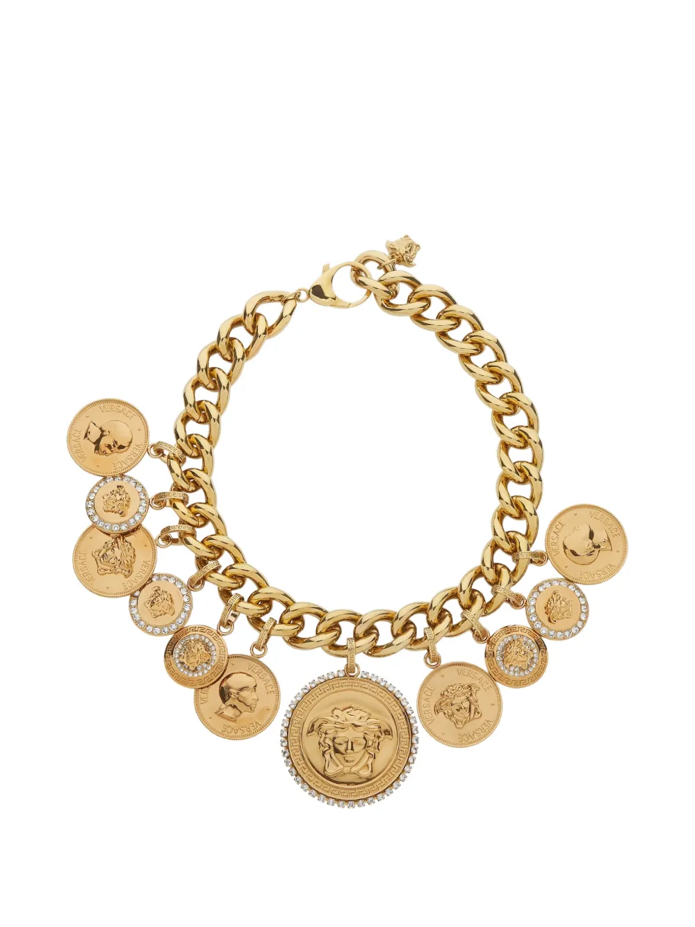 Versace coin-design necklace - Oro