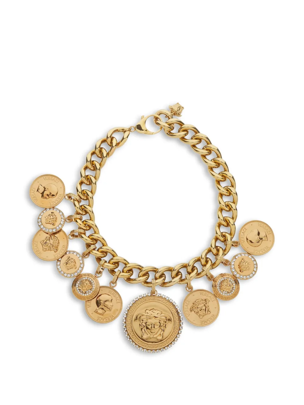 Versace coin-design necklace - Oro