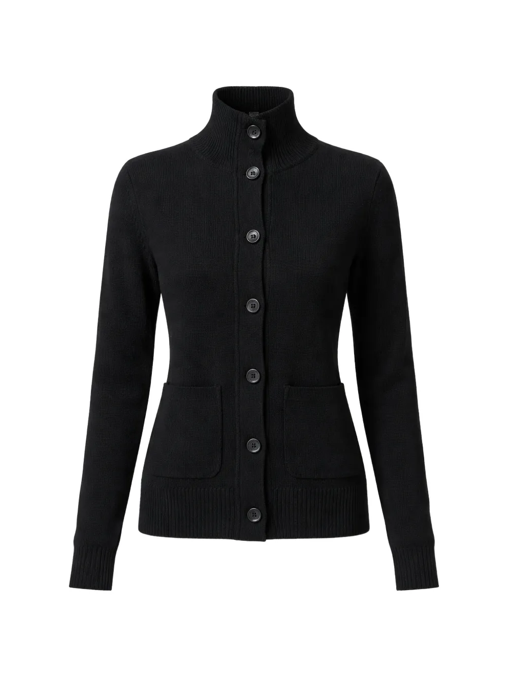 PATRICK ASSARAF high-neck cardigan - Nero