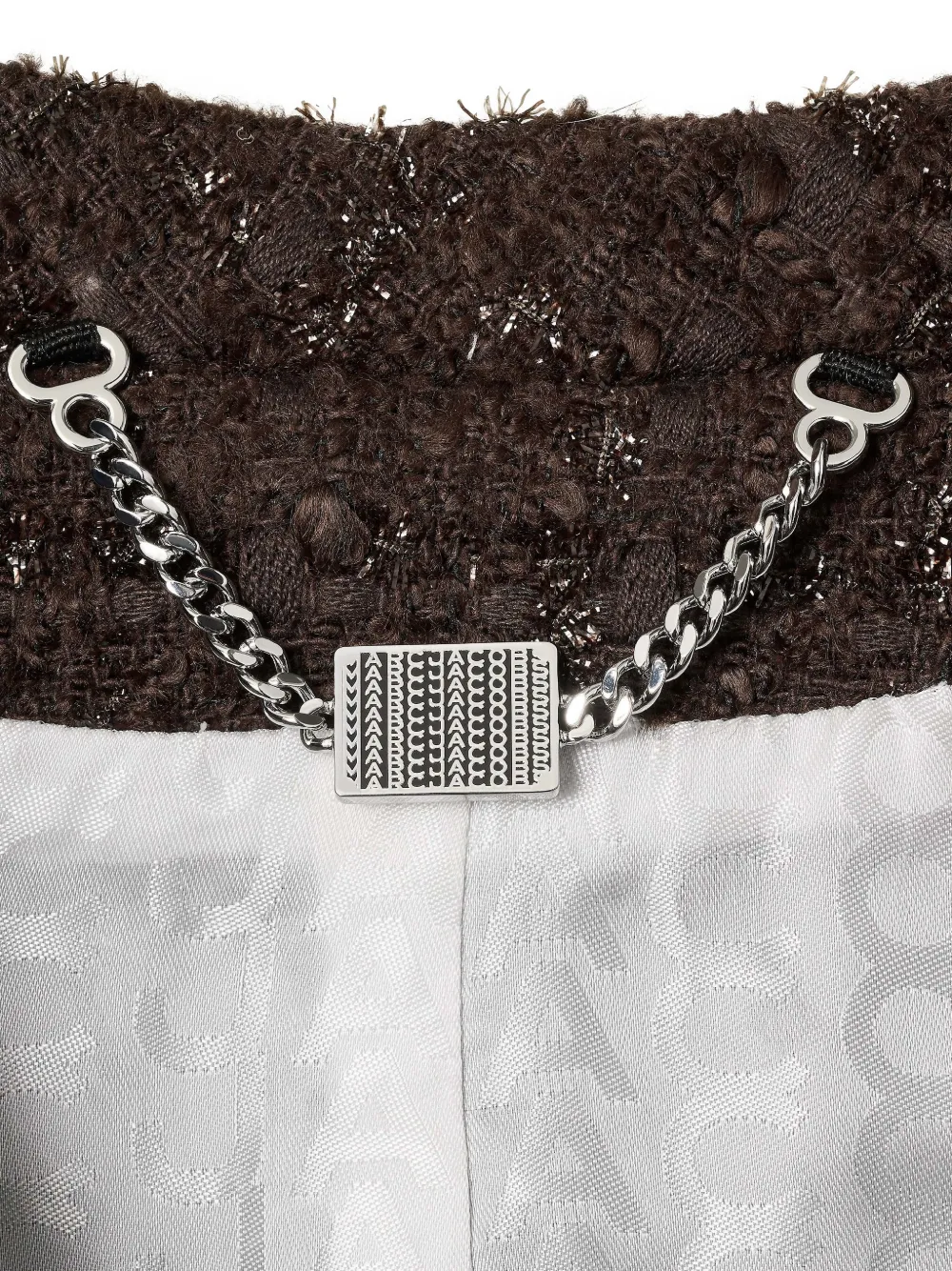 Marc Jacobs Tweed jack met ketting Bruin